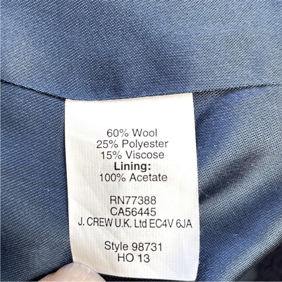 J Crew Navy Double-Breasted Women's Coat - Picture 7 of 7